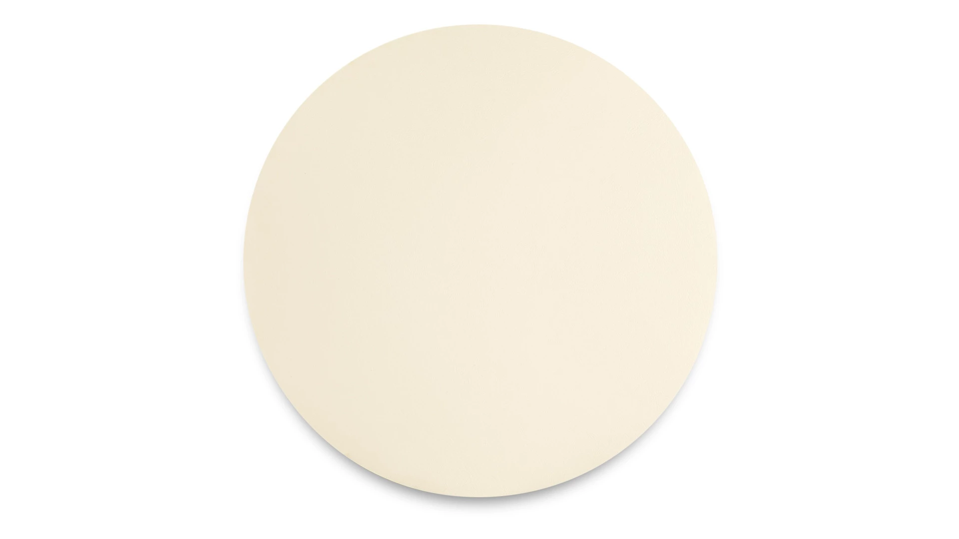 Плейсмат круглый ADJ d35 см, кожа натуральная, белый, панна котта