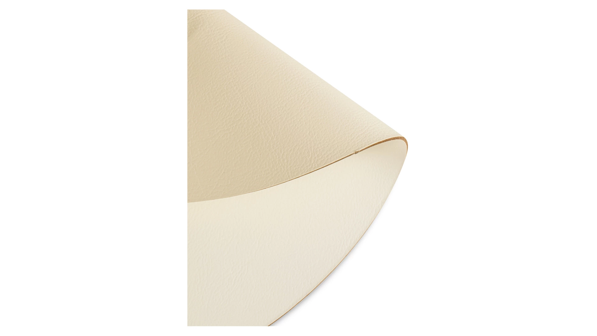 Плейсмат круглый ADJ d35 см, кожа натуральная, белый, панна котта