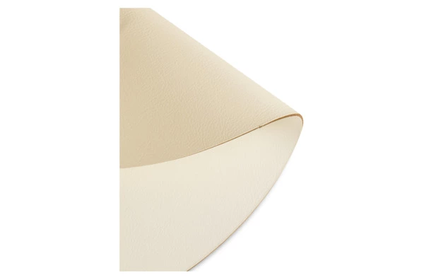 Плейсмат круглый ADJ d35 см, кожа натуральная, белый, панна котта