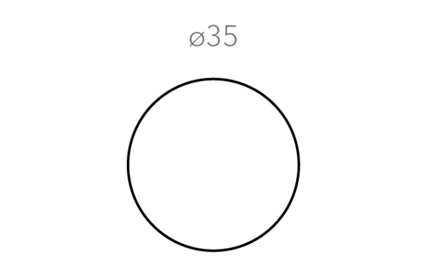Плейсмат круглый ADJ d35 см, кожа натуральная, бордо