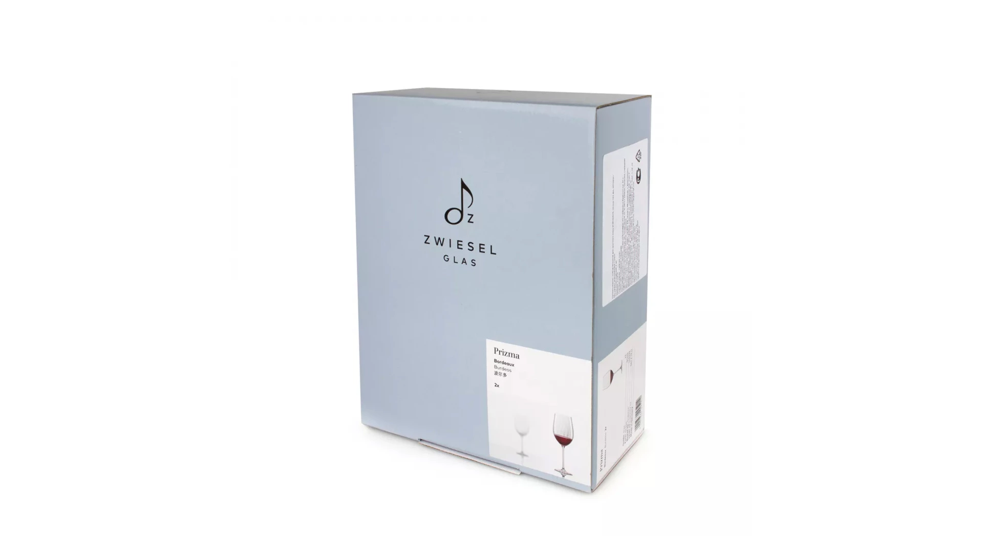 Набор бокалов для красного вина Zwiesel Glas Prizma Bordeaux 561 мл, 2 шт, стекло хрустальное