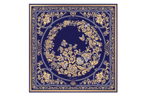 Платок сувенирный МД Нины Ручкиной Златоустовский букет 90х90 см, шелк