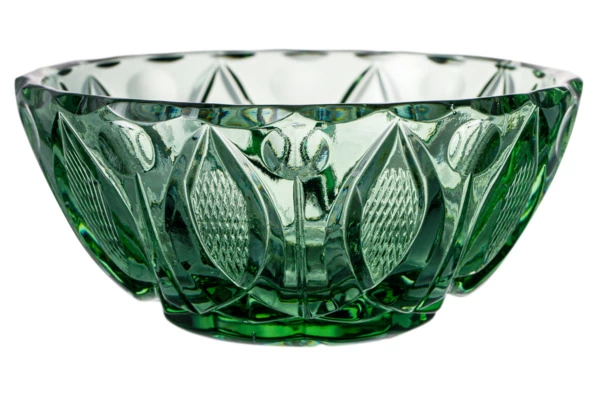 Салатник порционный ГХЗ Бусинка 9,9 см, хрусталь, болотный