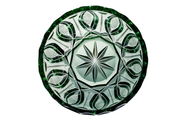 Салатник порционный ГХЗ Бусинка 9,9 см, хрусталь, болотный