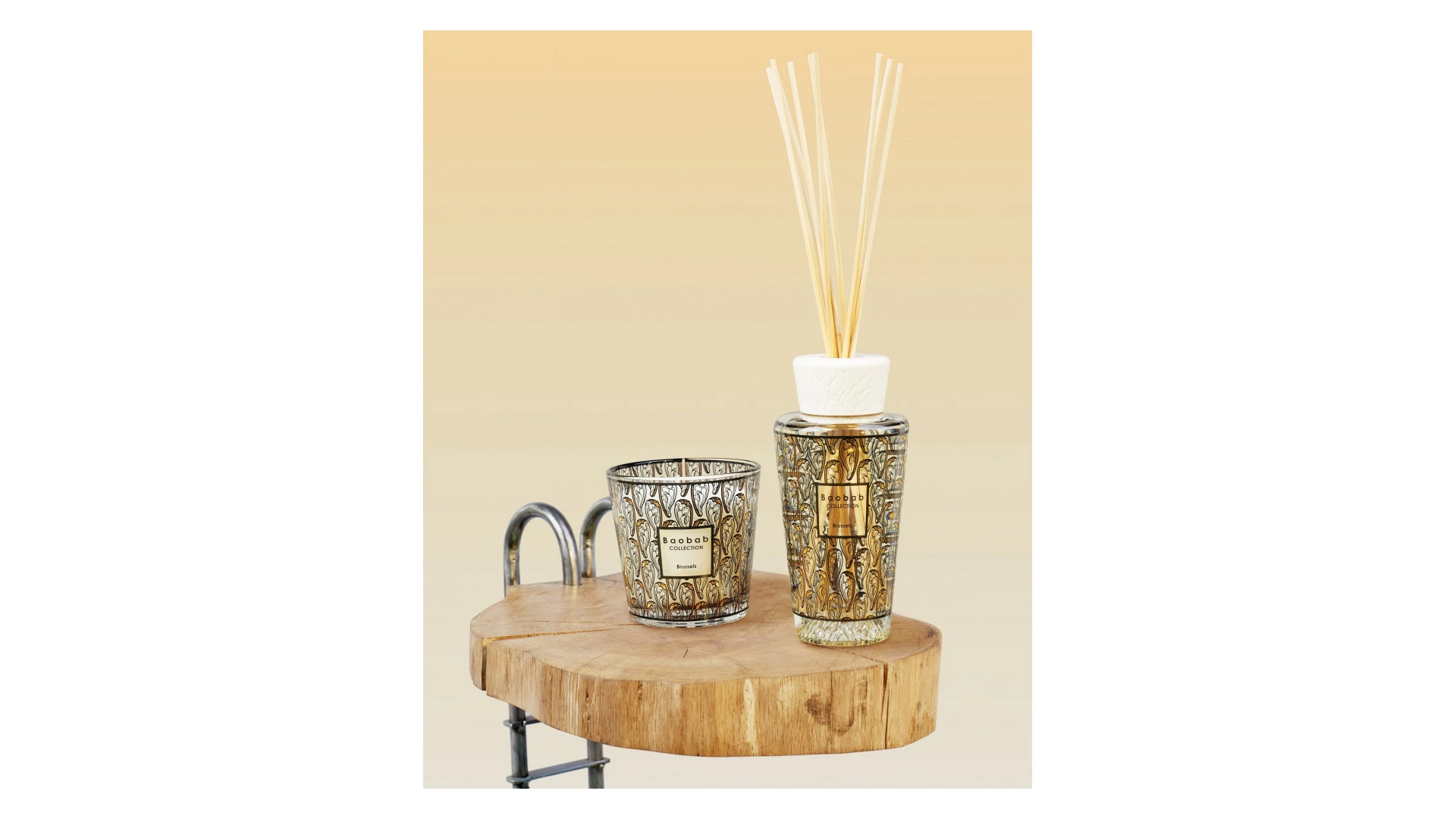 Подарочный набор из аромадиффузора 250 мл и свечи 190 г Baobab Collection My first Baobab Brussels,