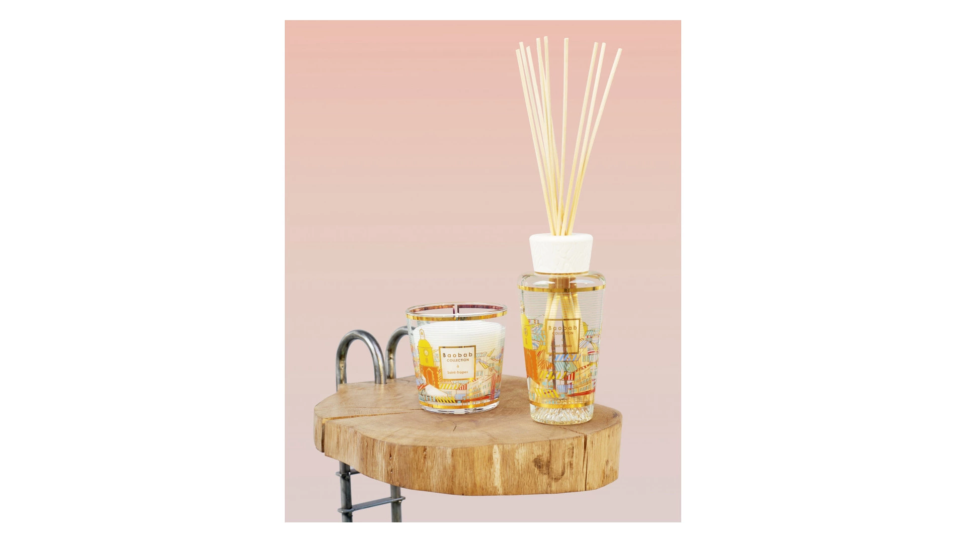 Подарочный набор из аромадиффузора 250 мл и свечи 190 г Baobab Collection My first Baobab Saint-Trop