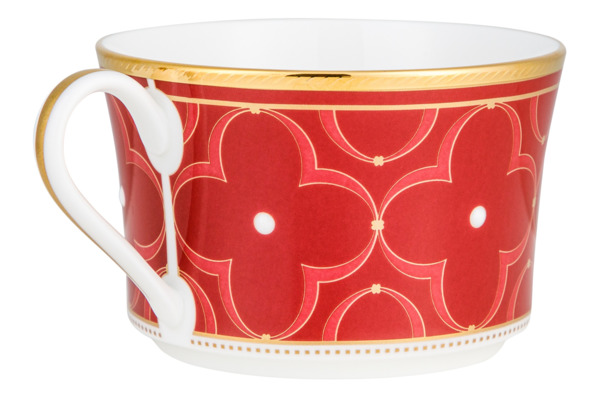 Чашка чайная с блюдцем Noritake Трефолио, красный 245 мл, фарфор