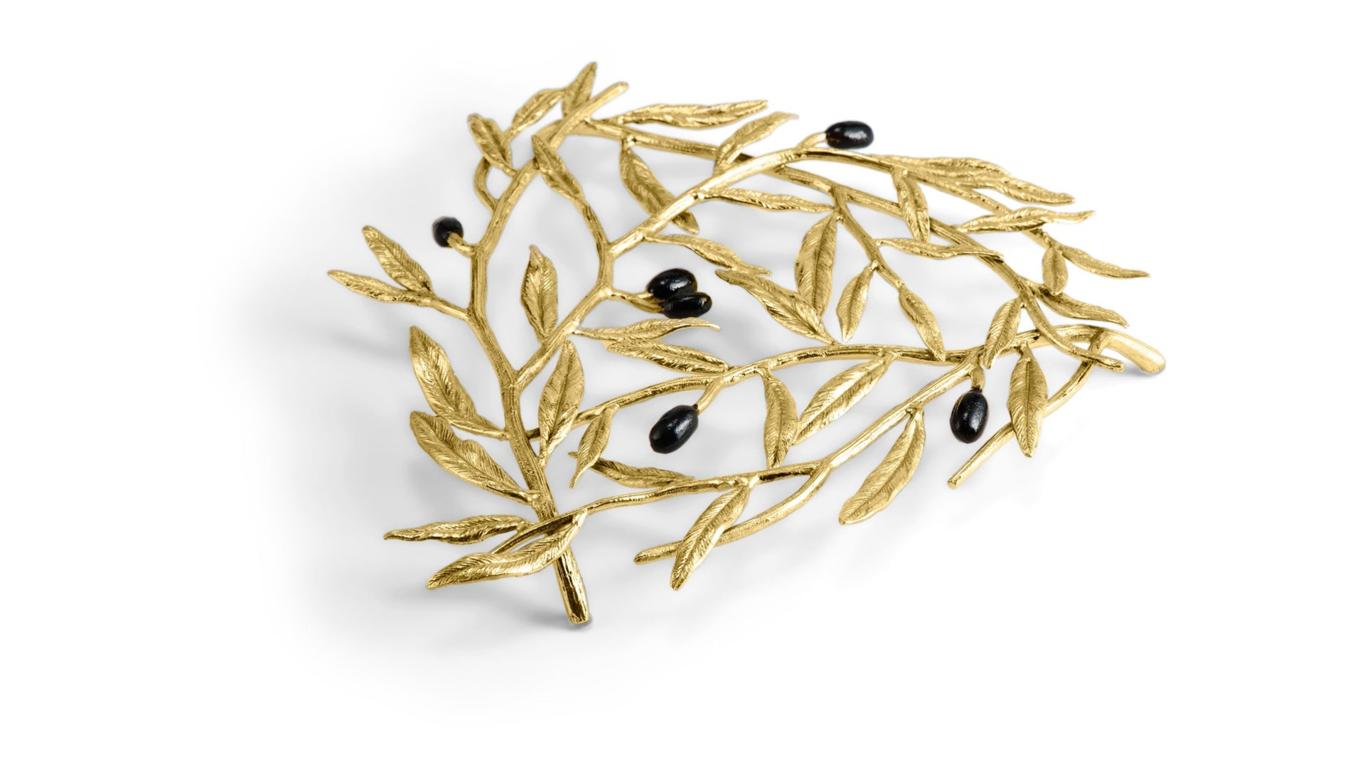 Подставка под горячее Michael Aram Золотая оливковая ветвь 24х22 см, латунь