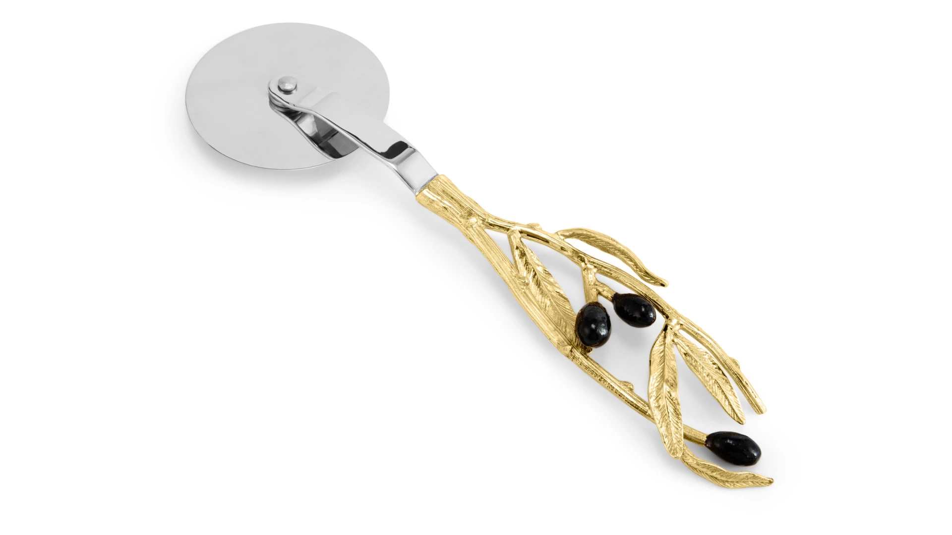 Нож для пиццы Michael Aram Золотая оливковая ветвь 23 см, сталь нержавеющая