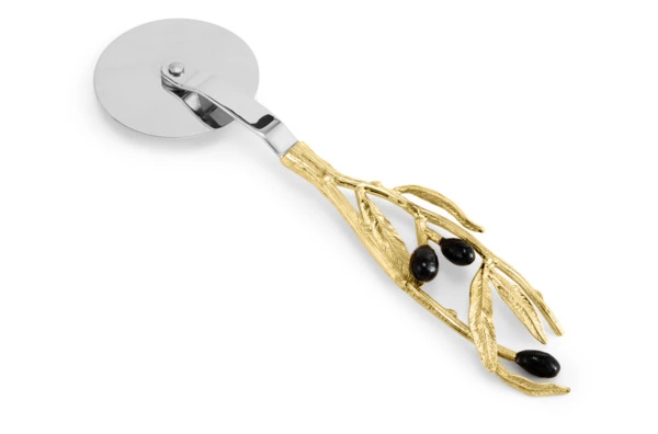 Нож для пиццы Michael Aram Золотая оливковая ветвь 23 см, сталь нержавеющая