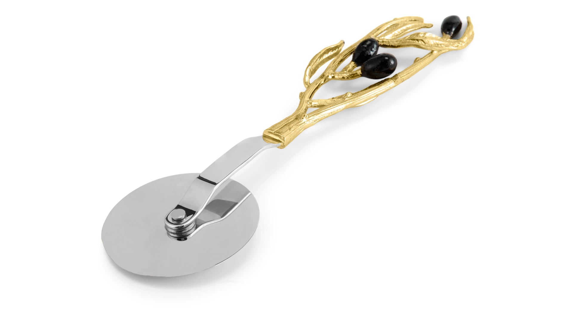 Нож для пиццы Michael Aram Золотая оливковая ветвь 23 см, сталь нержавеющая