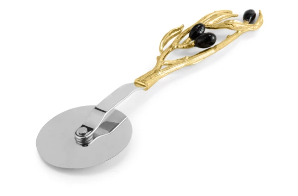 Нож для пиццы Michael Aram Золотая оливковая ветвь 23 см, сталь нержавеющая