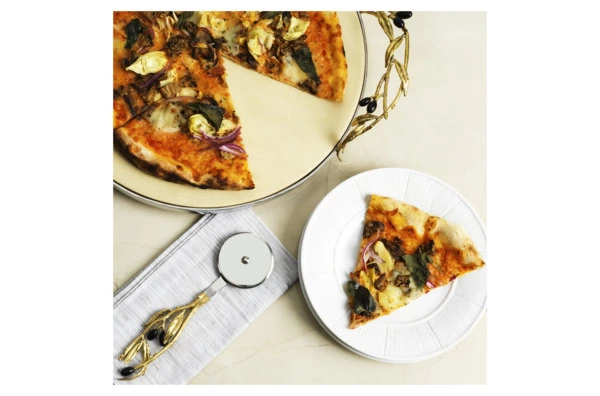 Нож для пиццы Michael Aram Золотая оливковая ветвь 23 см, сталь нержавеющая