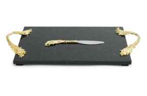 Доска для сыра с ножом Michael Aram Перья 46х25 см