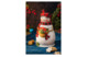 Банка для печенья 3D Certified Int. Новогодний домик Снеговик 32 см, керамика