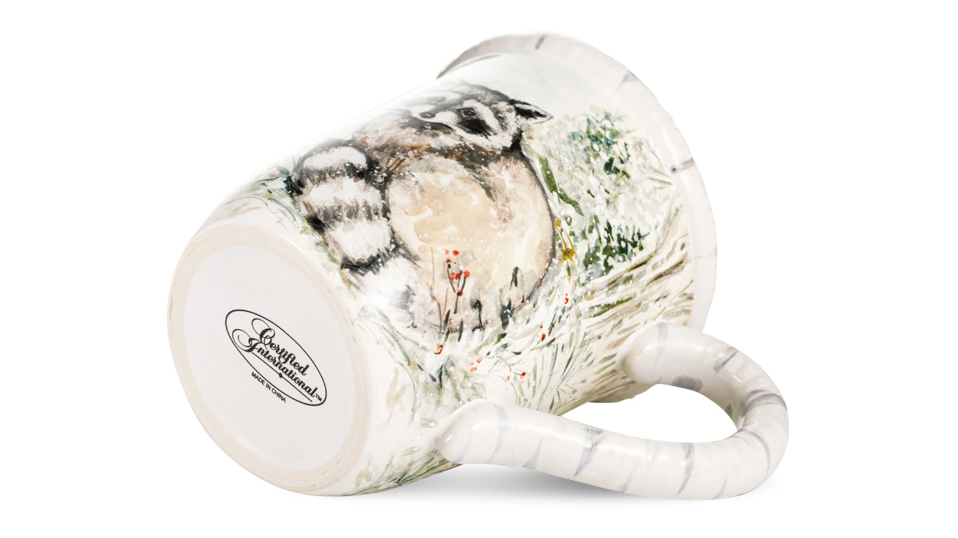 Кружка Certified International Зимняя прогулка. Енот 480 мл, керамика