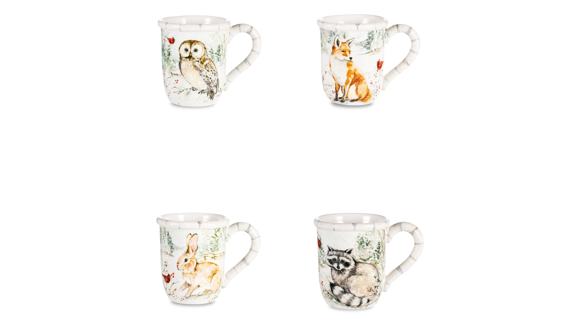 Кружка Certified International Зимняя прогулка. Енот 480 мл, керамика