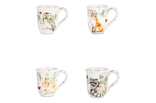 Кружка Certified International Зимняя прогулка. Енот 480 мл, керамика