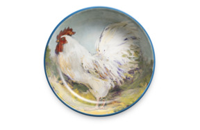 Тарелка суповая Certified Int Гальский петушок белый 23 см, керамика