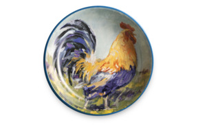 Тарелка суповая Certified Int Каталонский петушок желто-синий 23 см, керамика