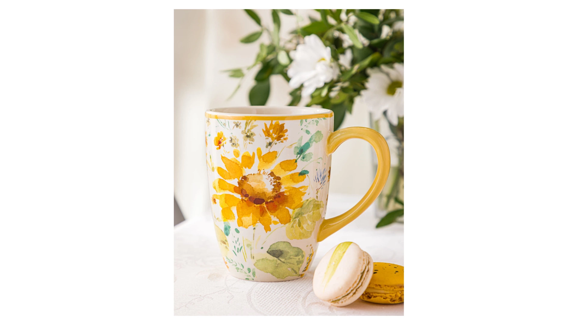 Кружка Certified Int Подсолнухи 410 мл, керамика