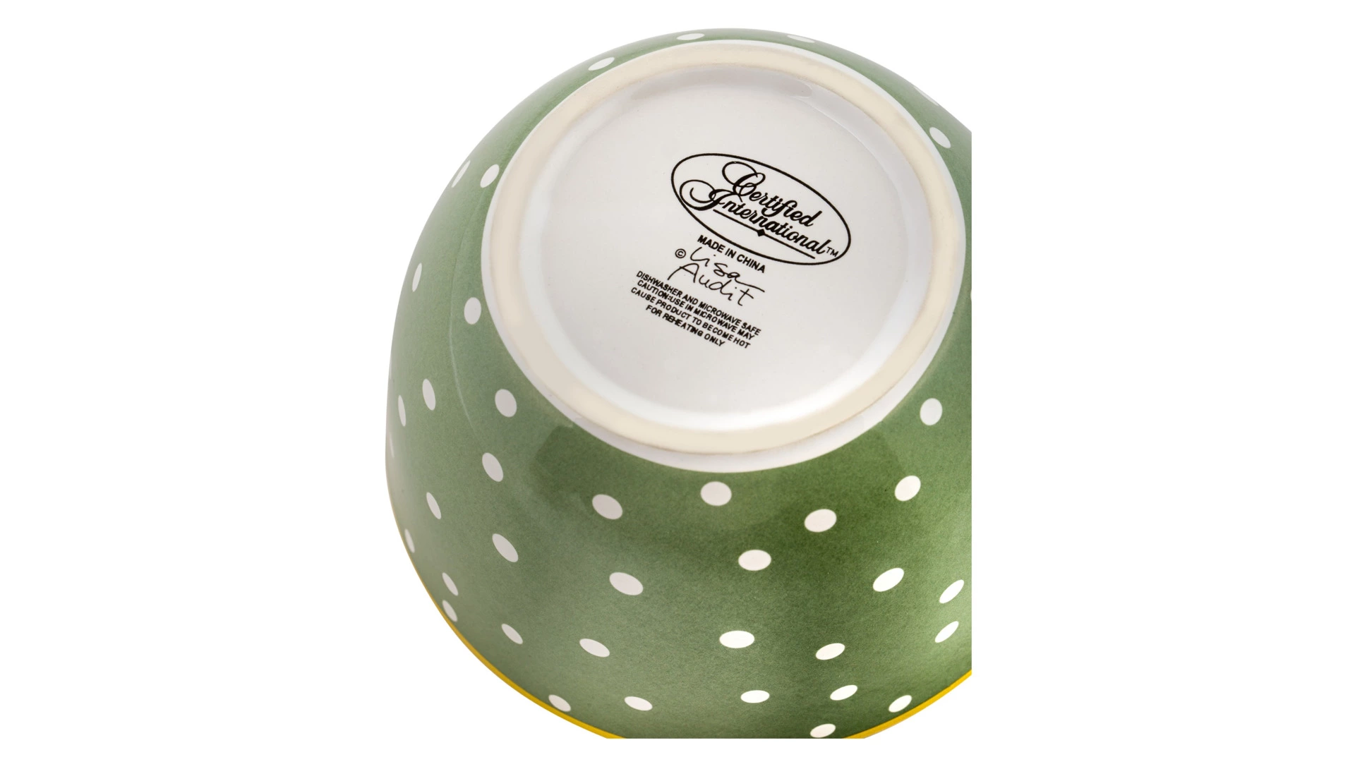 Салатник порционный Certified Int Подсолнухи, в горошек 13 см, керамика