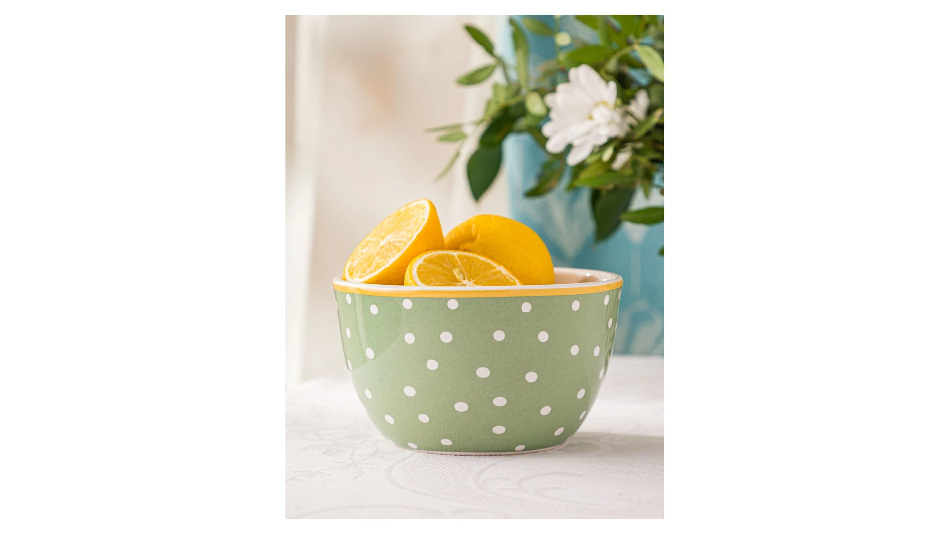 Салатник порционный Certified Int Подсолнухи, в горошек 13 см, керамика