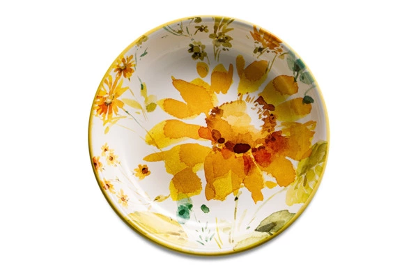 Тарелка суповая Certified Int Подсолнухи 23 см, керамика