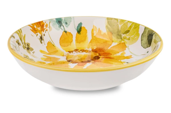 Тарелка суповая Certified Int Подсолнухи 23 см, керамика