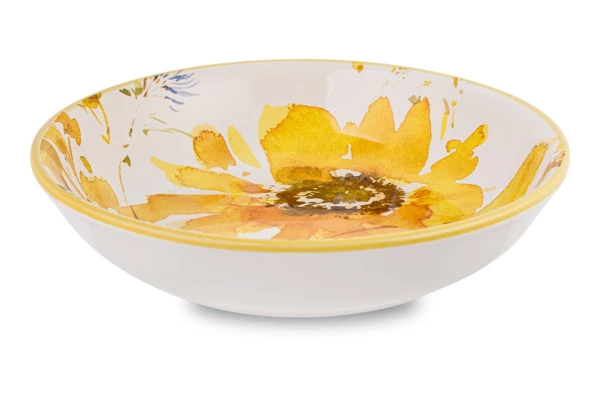 Тарелка суповая Certified Int Подсолнухи 23 см, керамика