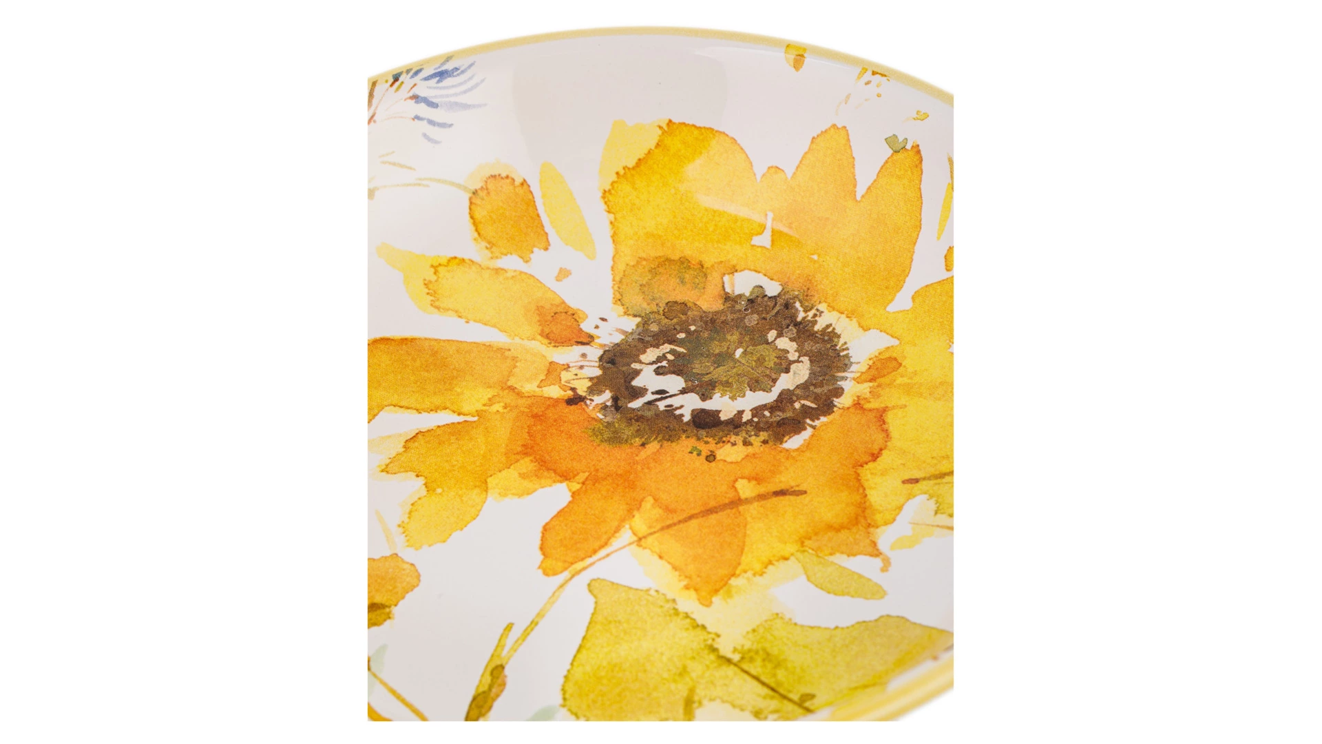 Тарелка суповая Certified Int Подсолнухи 23 см, керамика