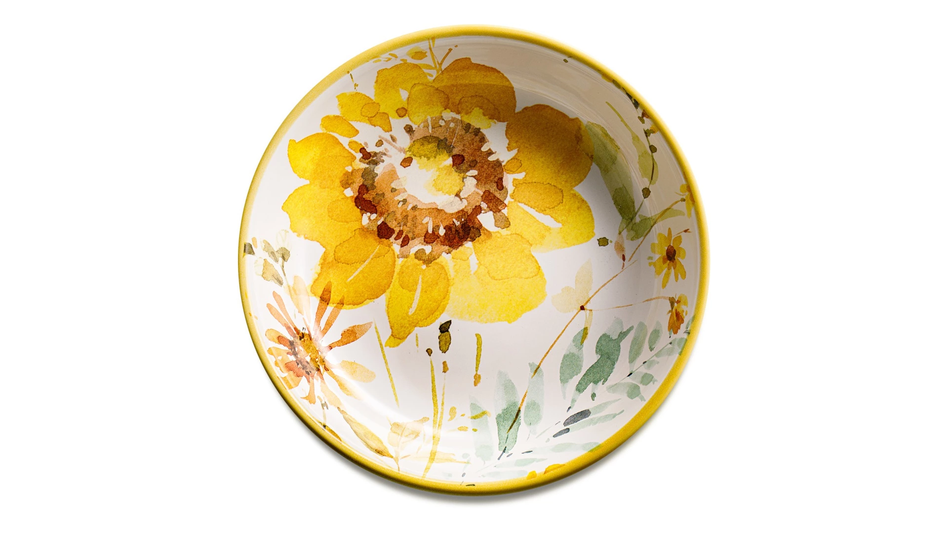 Тарелка суповая Certified Int Подсолнухи 23 см, керамика