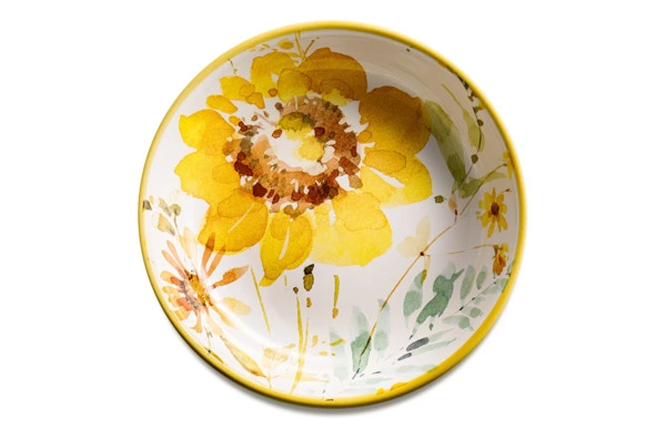 Тарелка суповая Certified Int Подсолнухи 23 см, керамика