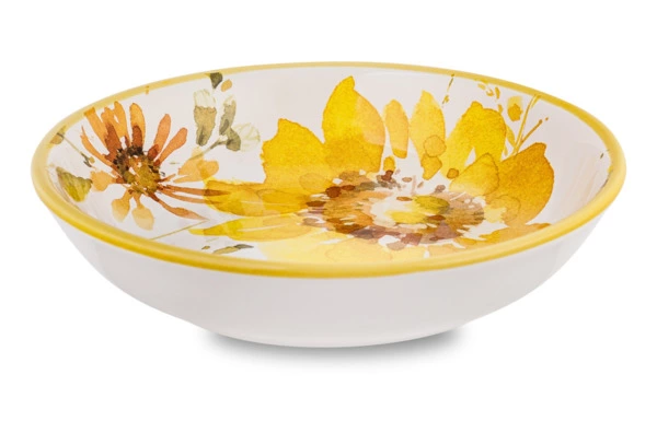 Тарелка суповая Certified Int Подсолнухи 23 см, керамика