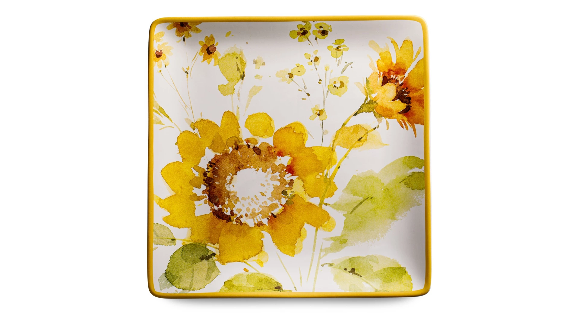 Блюдо квадратное Certified Int Подсолнухи 32 см, керамика