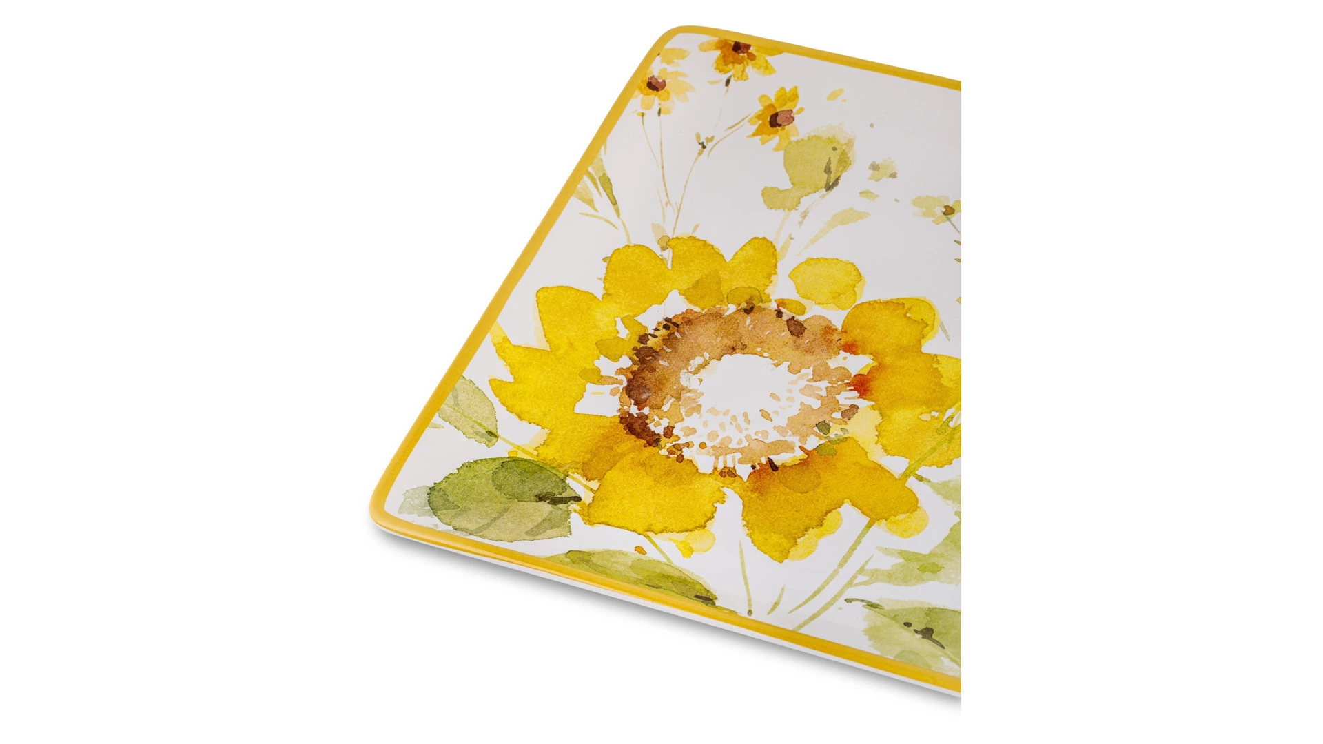Блюдо квадратное Certified Int Подсолнухи 32 см, керамика