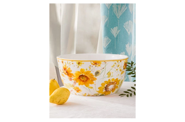 Салатник глубокий Certified Int Подсолнухи 28 см, керамика