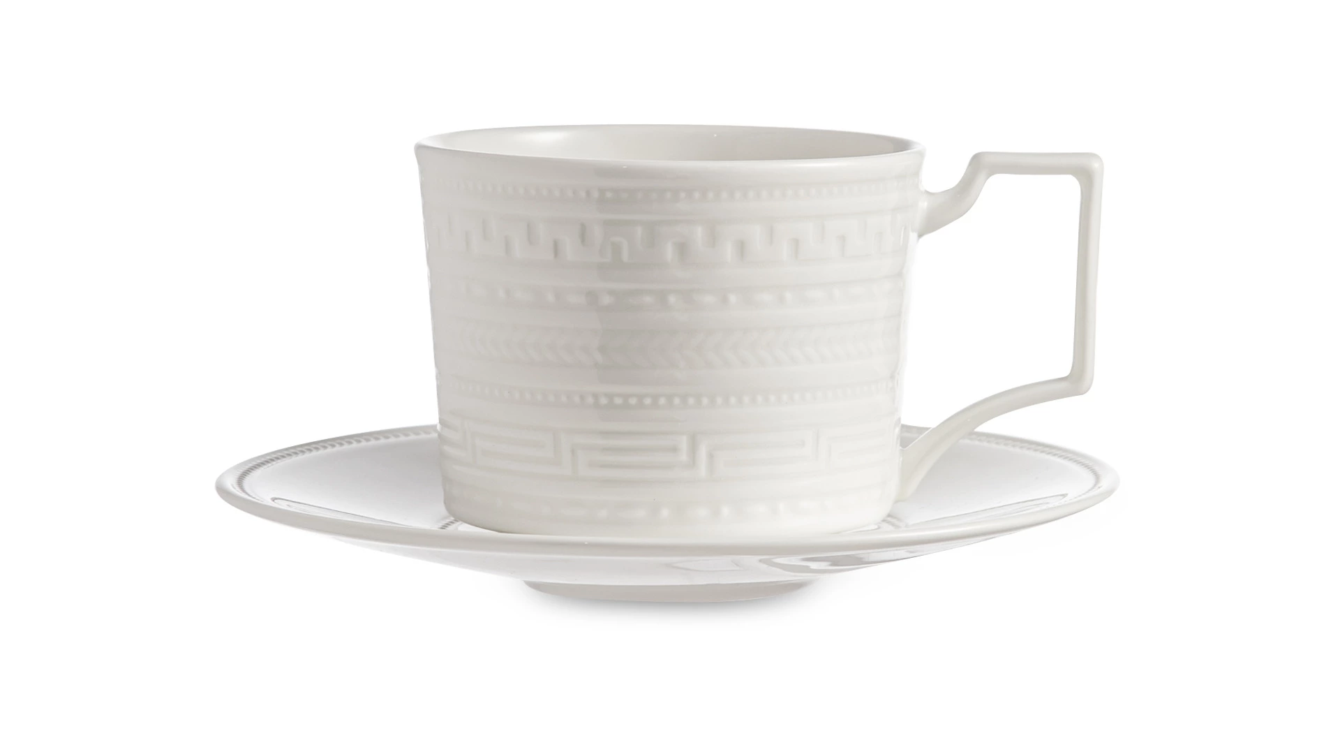 Чашка чайная с блюдцем Wedgwood Инталия 220 мл, фарфор костяной