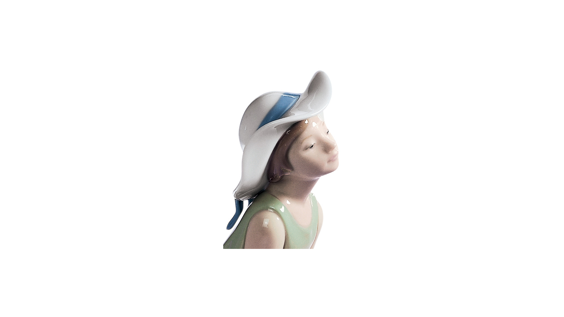 Фигурка Lladro Любопытная девочка в соломенной шляпе 9х25 см, фарфор