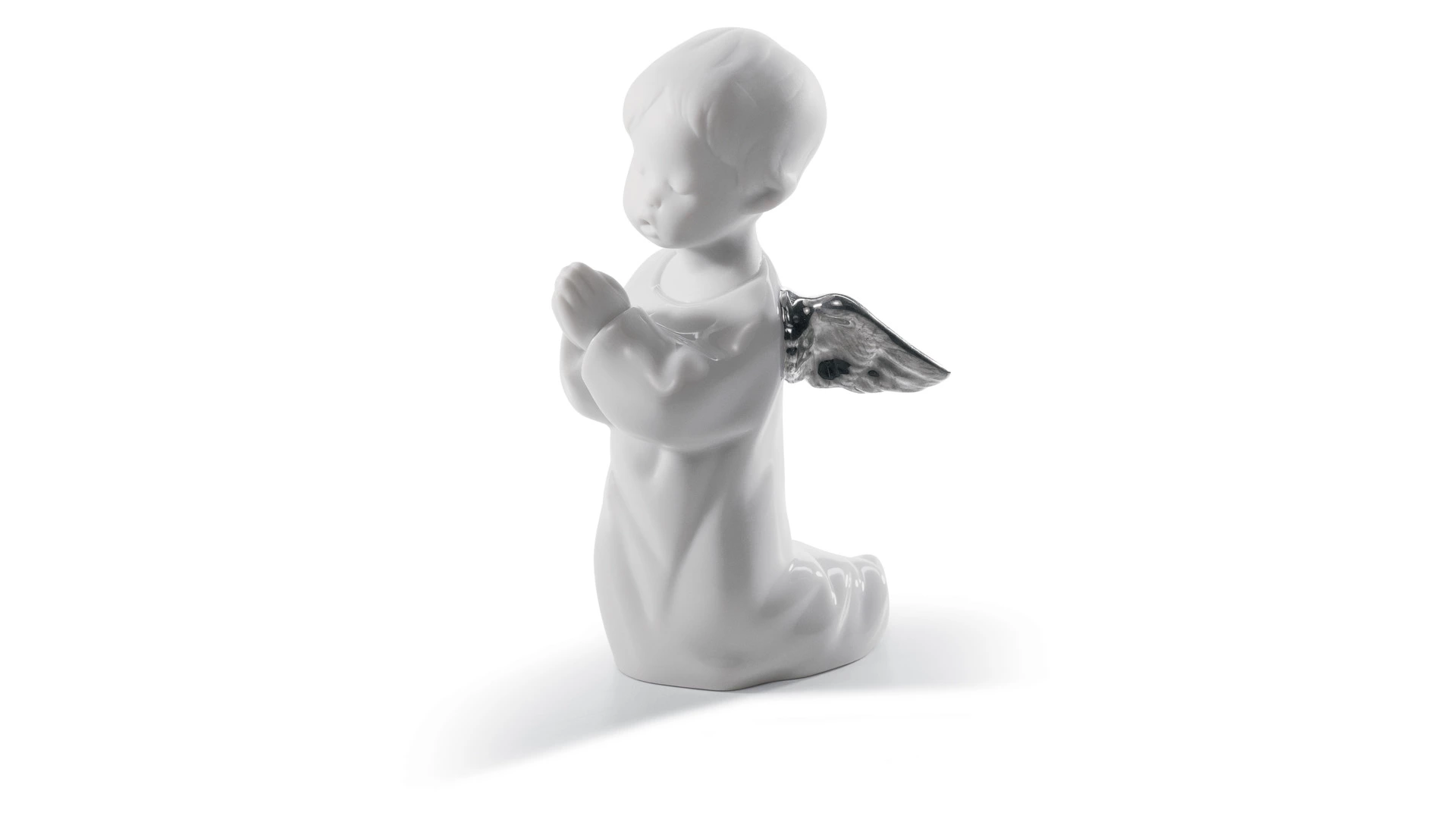 Фигурка Lladro Молящийся ангел Ре-Деко 8х13 см, фарфор