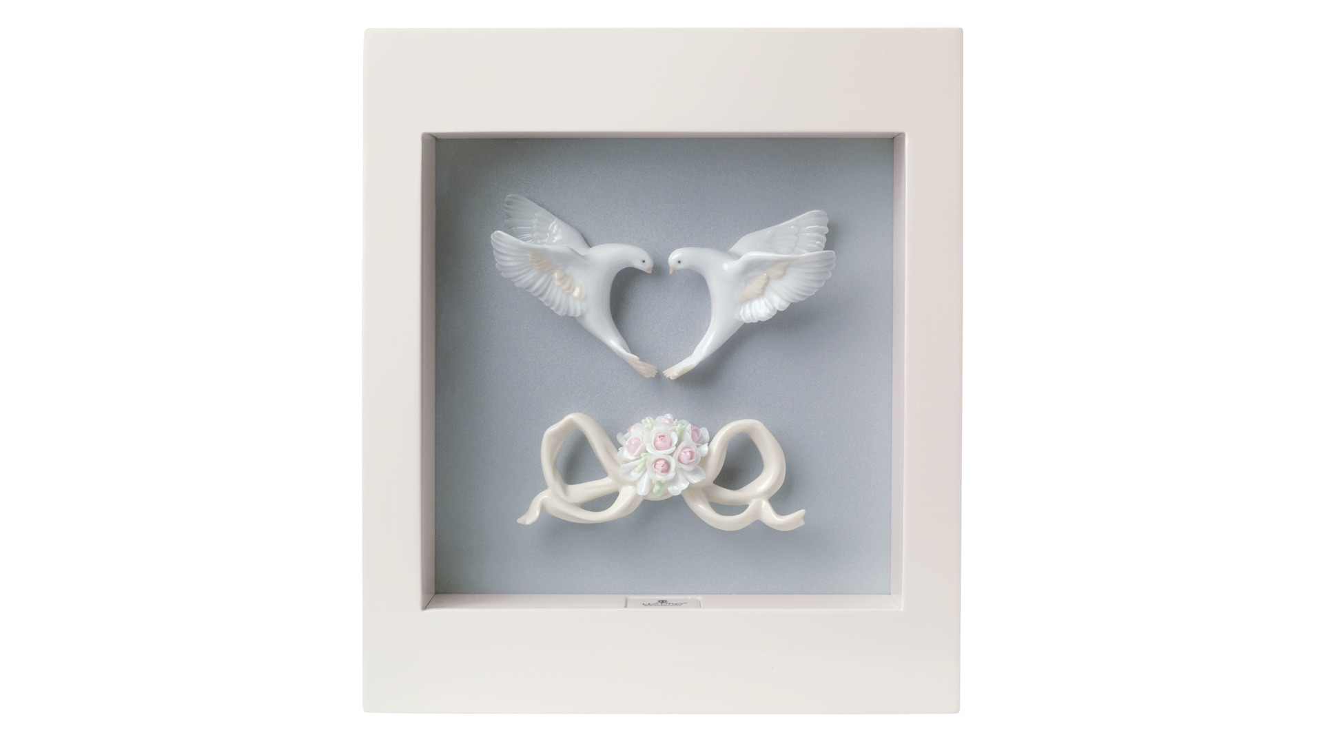Рамка для фото Lladro Романтические голуби 20х23 см, фарфор