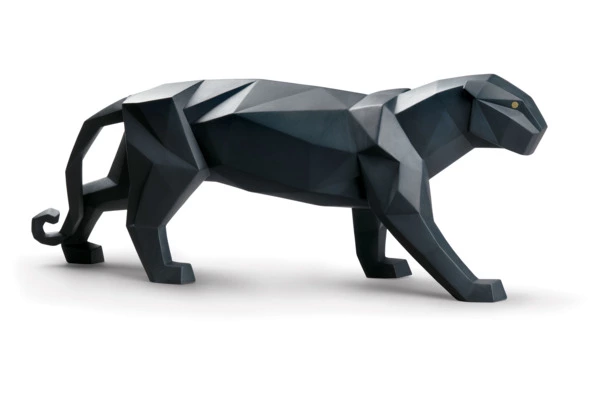 Фигурка Lladro Черная пантера оригами 50х19 см, фарфор