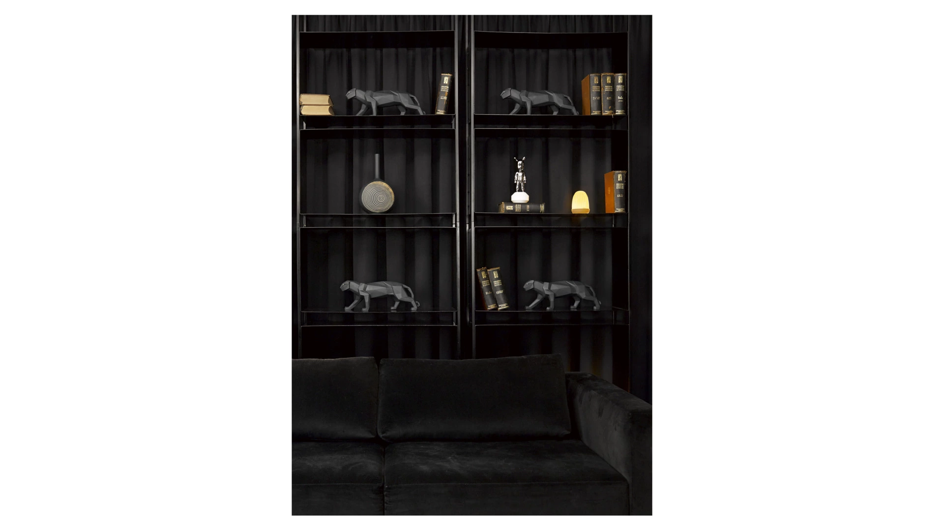 Фигурка Lladro Черная пантера оригами 50х19 см, фарфор