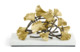 Салфетница Michael Aram Листья гинкго 18х7х11 см, латунь, мрамор