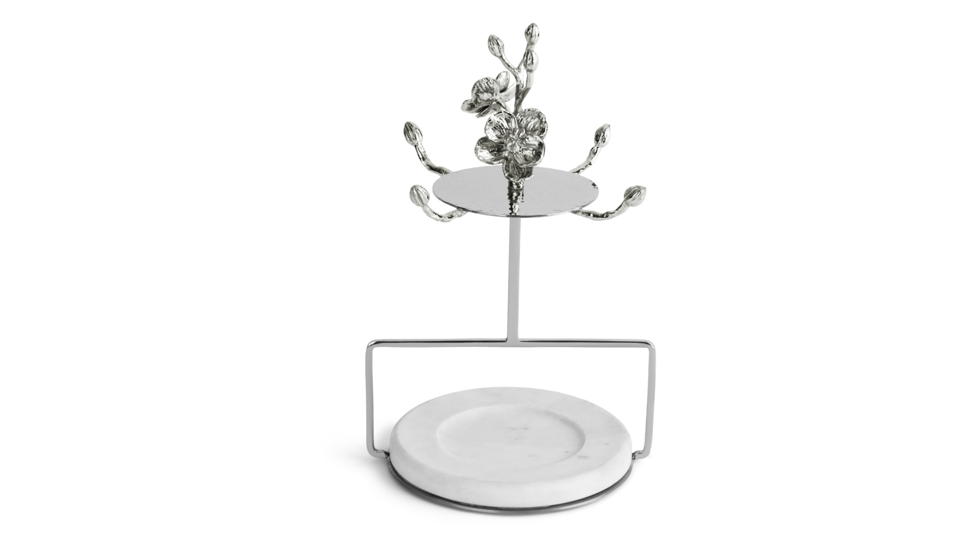 Набор кружек с блюдцами на подставке Michael Aram Голубая орхидея 9 предметов h 23 см, фарфор