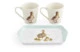 Набор  из 2 кружек с подносом Royal Worcester Забавная фауна Утиная семья 180 мл, 21х14 см