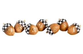 Набор фигурок Mackenzie-Childs Courtly Check Harvest 9х6 см, 7 шт, полирезина