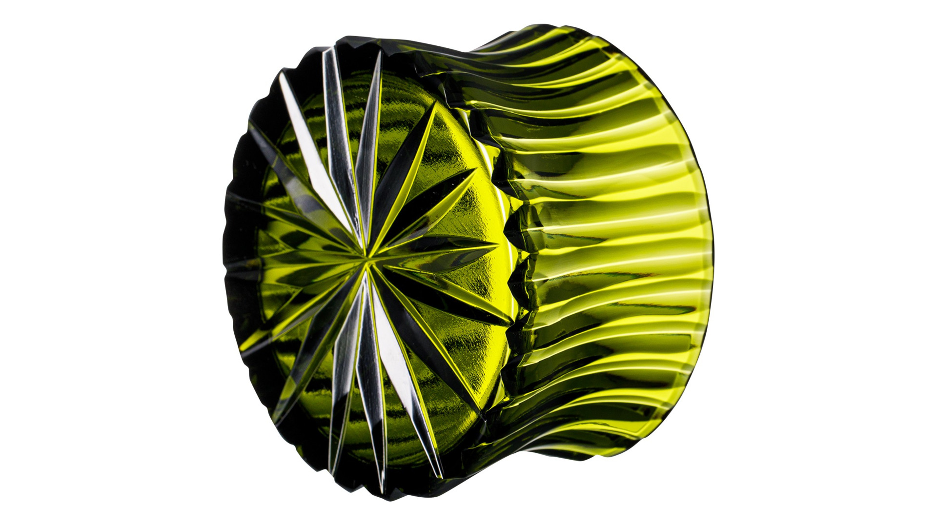 Ваза для конфет ГХЗ Галилей Каскад 9 см, хрусталь, травяной