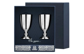 Набор рюмок в футляре АргентА Classic №1 73,58 г, 2 шт, серебро 925