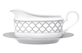 Соусник на подставкое Noritake Царский дворец, платиновый кант 300 мл, фарфор
